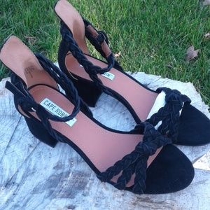 Cape Robin Faux Suede Strappy Block Sandals